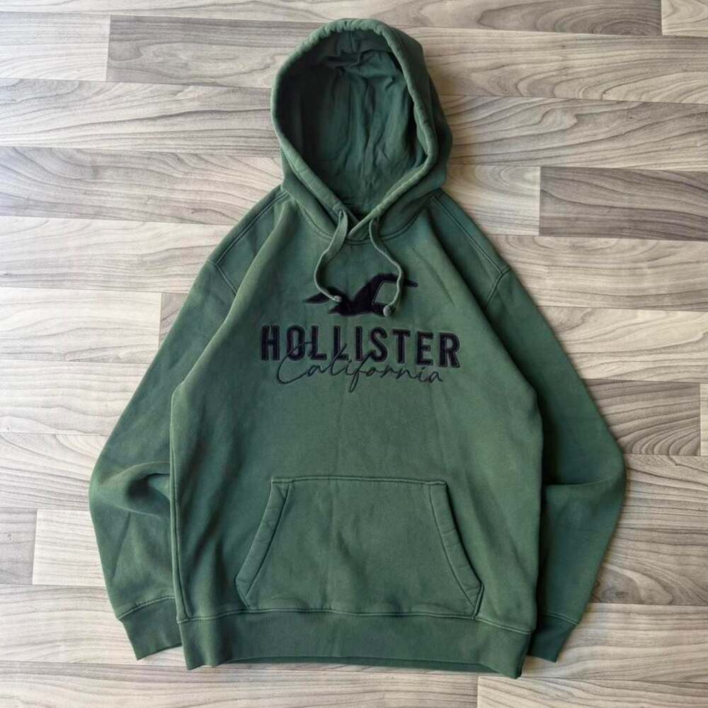 Hollister California Logo Green Hoodie
